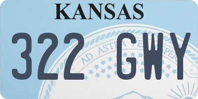 KS license plate 322GWY