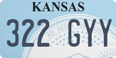 KS license plate 322GYY