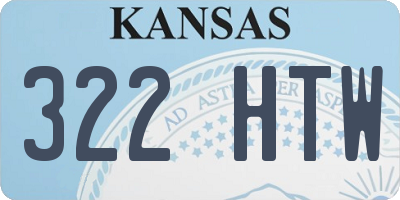 KS license plate 322HTW