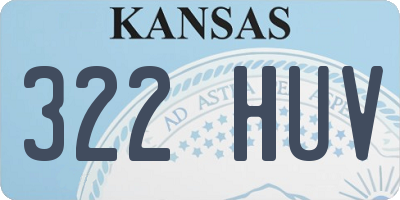 KS license plate 322HUV