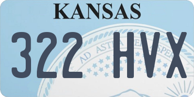 KS license plate 322HVX