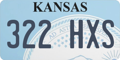 KS license plate 322HXS