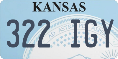 KS license plate 322IGY
