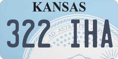 KS license plate 322IHA