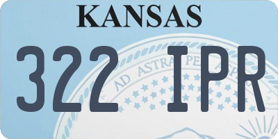 KS license plate 322IPR