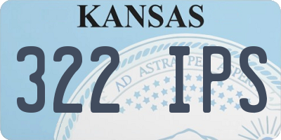 KS license plate 322IPS