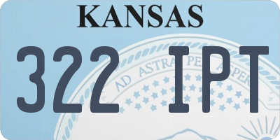 KS license plate 322IPT