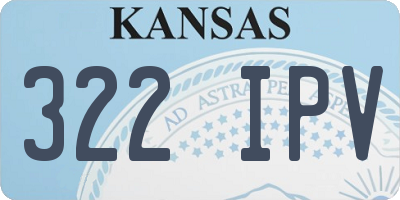 KS license plate 322IPV