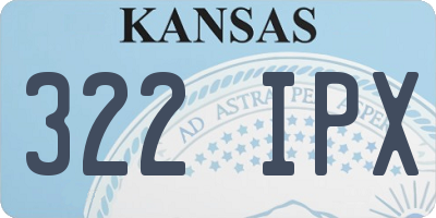 KS license plate 322IPX