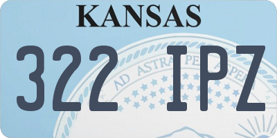 KS license plate 322IPZ