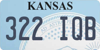 KS license plate 322IQB