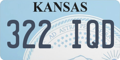KS license plate 322IQD
