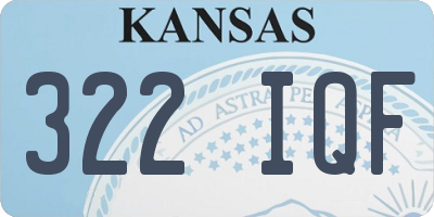 KS license plate 322IQF
