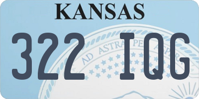 KS license plate 322IQG