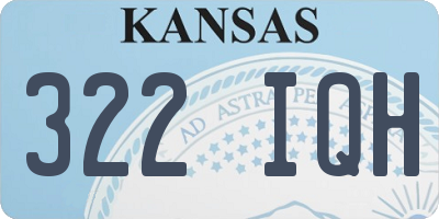 KS license plate 322IQH