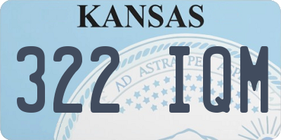 KS license plate 322IQM