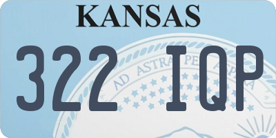 KS license plate 322IQP