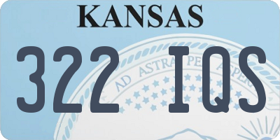 KS license plate 322IQS