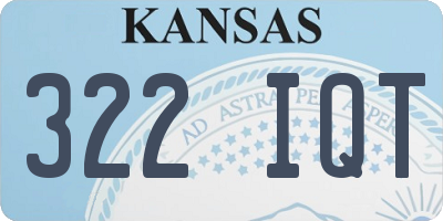 KS license plate 322IQT