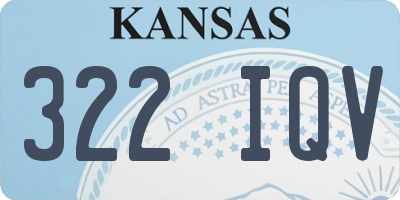 KS license plate 322IQV
