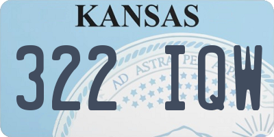 KS license plate 322IQW