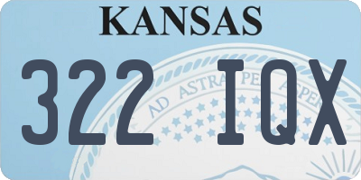 KS license plate 322IQX