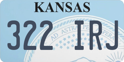 KS license plate 322IRJ