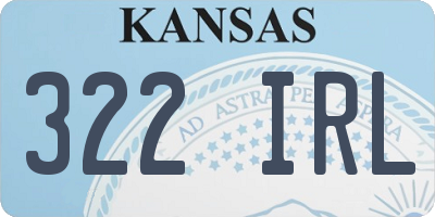 KS license plate 322IRL