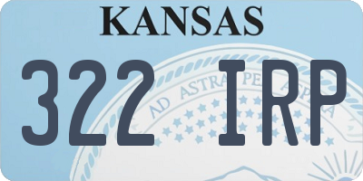 KS license plate 322IRP