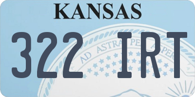 KS license plate 322IRT