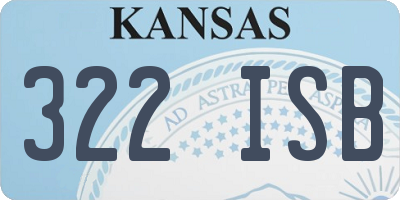 KS license plate 322ISB