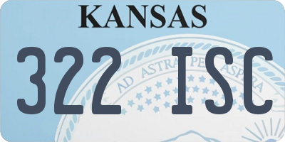 KS license plate 322ISC