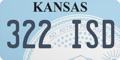 KS license plate 322ISD