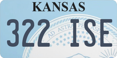 KS license plate 322ISE