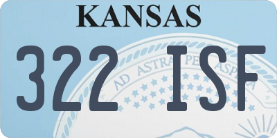 KS license plate 322ISF