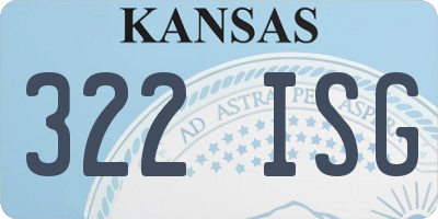 KS license plate 322ISG