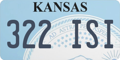 KS license plate 322ISI