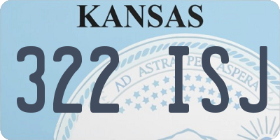 KS license plate 322ISJ