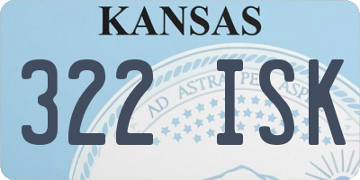KS license plate 322ISK