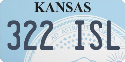 KS license plate 322ISL