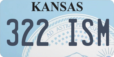 KS license plate 322ISM