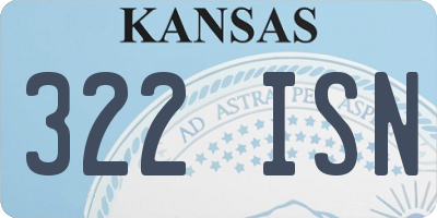 KS license plate 322ISN