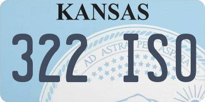 KS license plate 322ISO