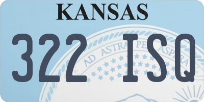 KS license plate 322ISQ
