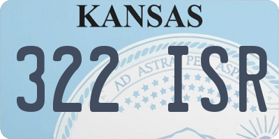 KS license plate 322ISR