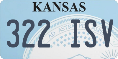 KS license plate 322ISV