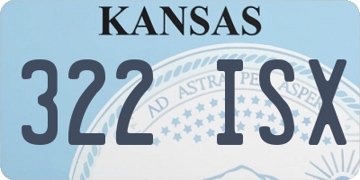 KS license plate 322ISX