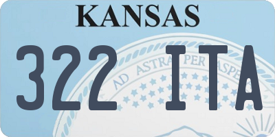 KS license plate 322ITA