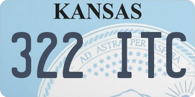 KS license plate 322ITC