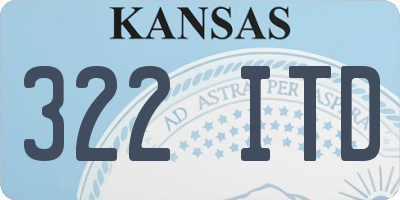 KS license plate 322ITD